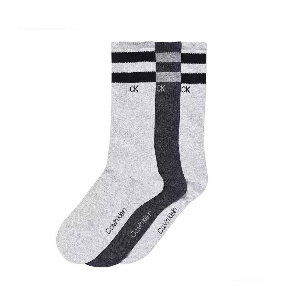 Calvin Klein Men-s‎ 3-Pack Striped Crew Socks